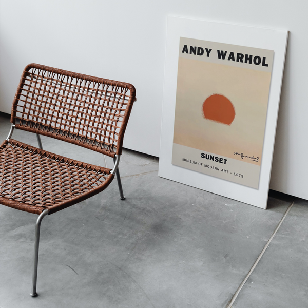 Abstract Andy Warhol Museum Sunset Canvas Art Print