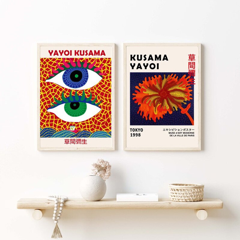 Yayoi Kusama Eye Illustration Museum Canvas Posters ( + more styles)