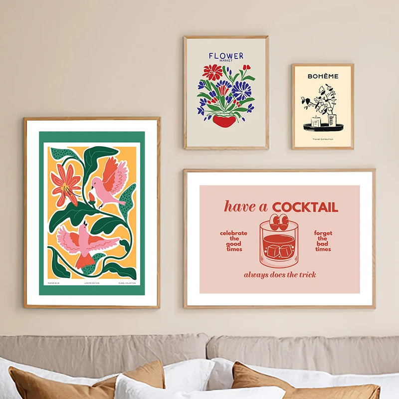Eclectic Colorful Contemporary Design Canvas Prints ( + more styles)