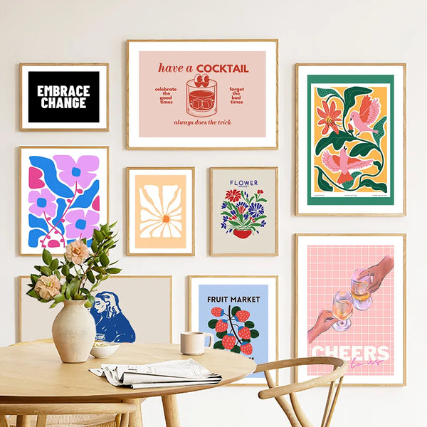 Eclectic Colorful Contemporary Design Canvas Prints ( + more styles)
