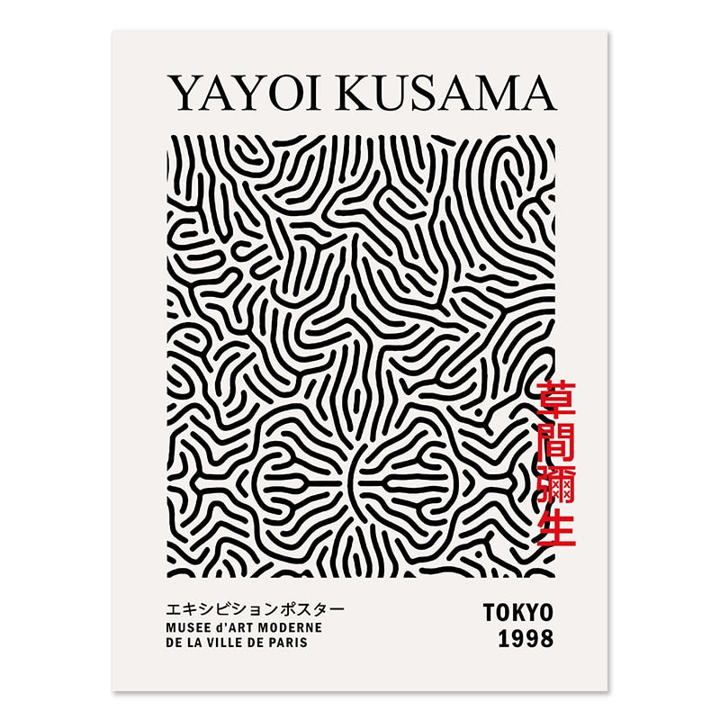 Yayoi Kusama Eye Illustration Museum Canvas Posters ( + more styles)