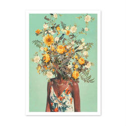 Head In The Flowers Canvas Artwork