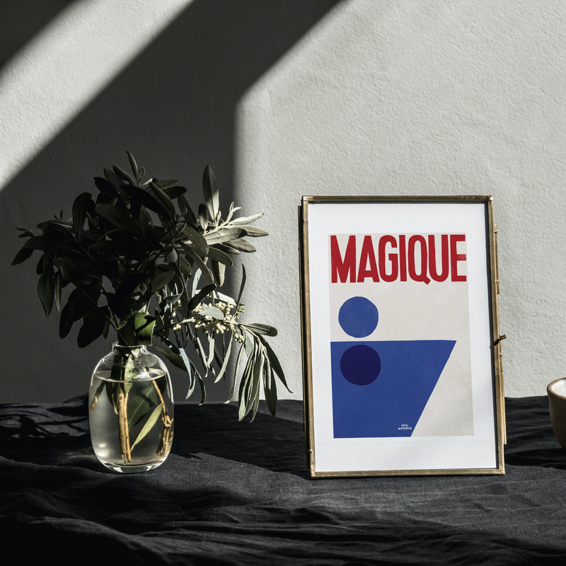 French Retro Abstract Magique Canvas Art