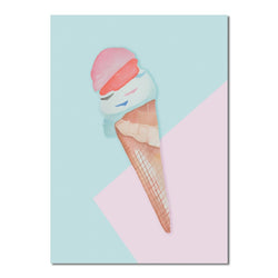 Cartoon Ice Cream In Pastel Print