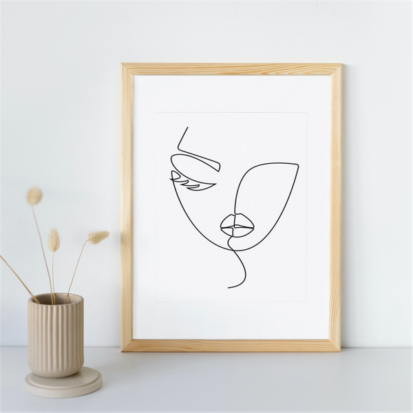 Simple Minimalistic Line Art Wall Canvas Poster