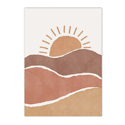 Earth Tones Sunset Baby's Room Canvas Poster