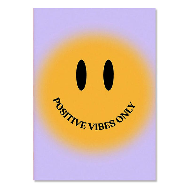 Bright Yellow Smile on Lavender Purple Canvas Poster