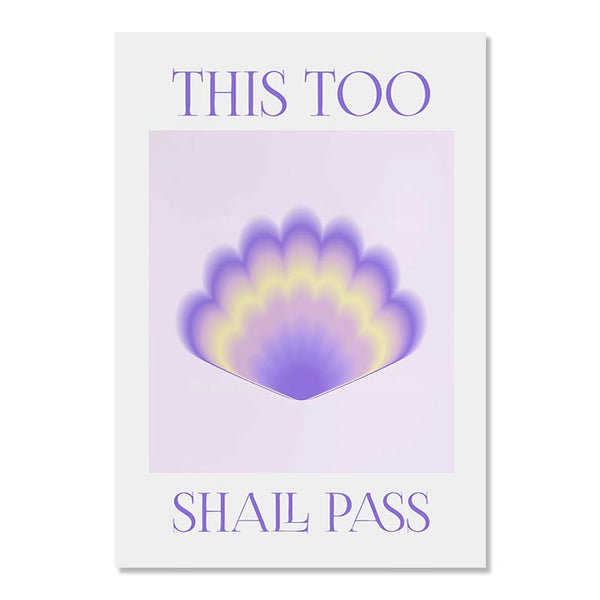 Pastel Purple This Too Shall Pass Canvas Poster