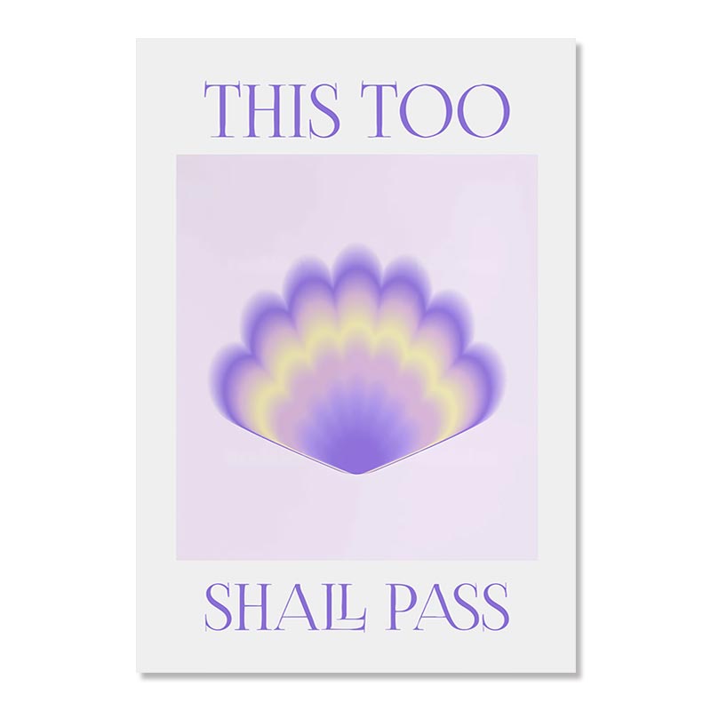 Pastel Purple This Too Shall Pass Canvas Poster