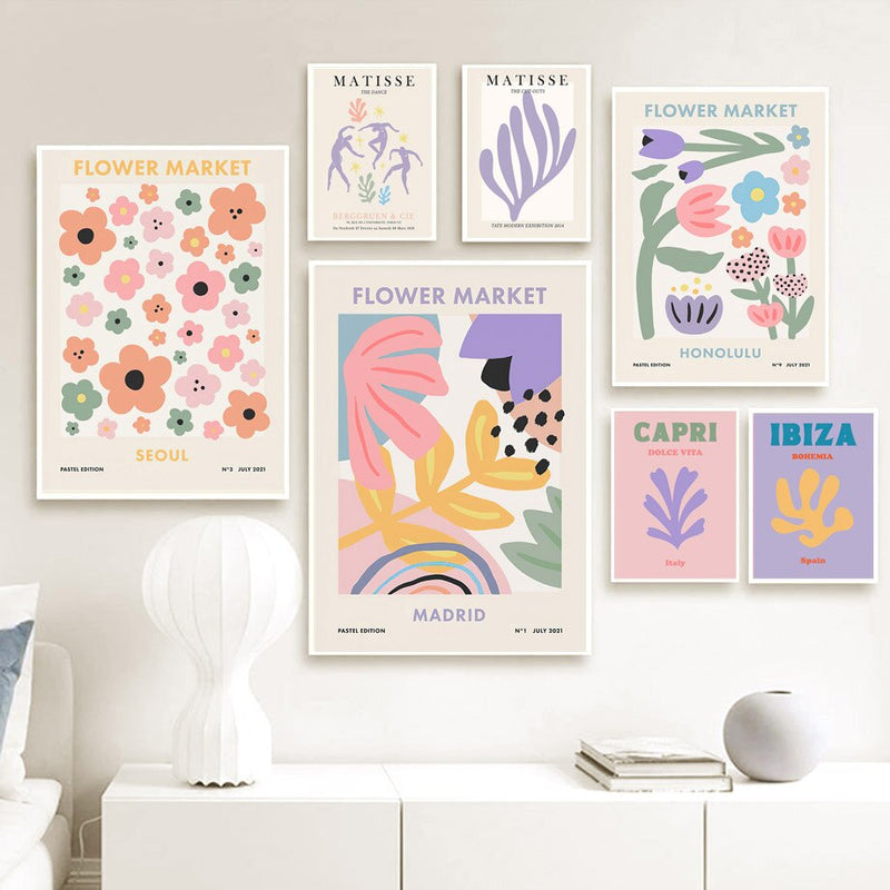 Soft Pastel City Matisse Canvas Prints (+ more styles)
