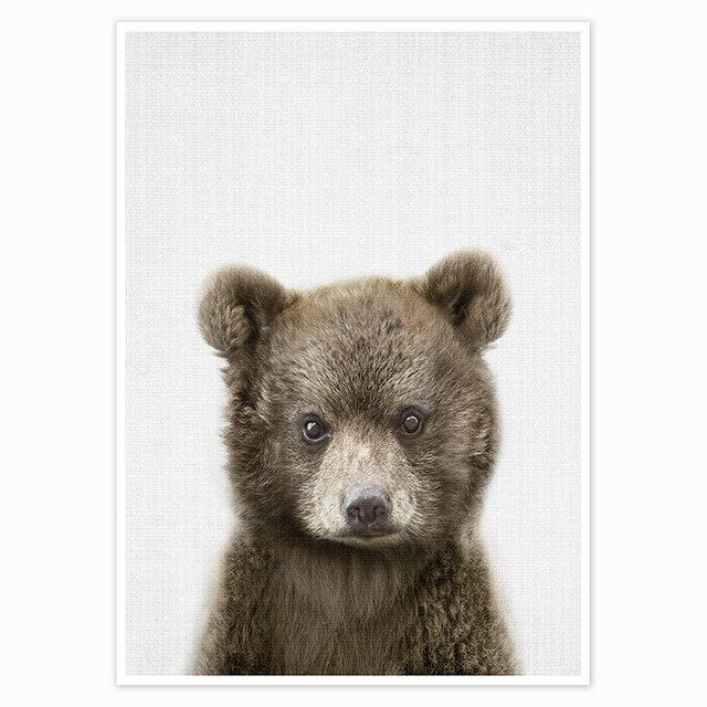 Cute Animal Nursery Print - Bear