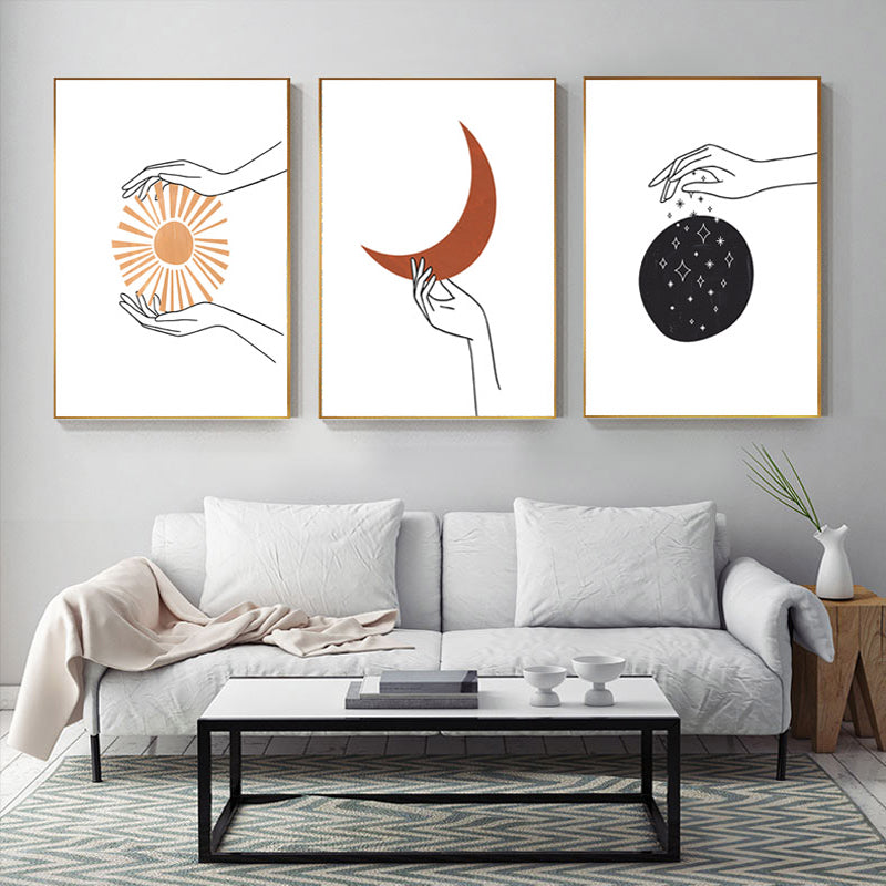 Illustrated Sky Objects Canvas Prints