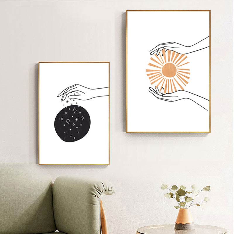 Illustrated Sky Objects Canvas Prints