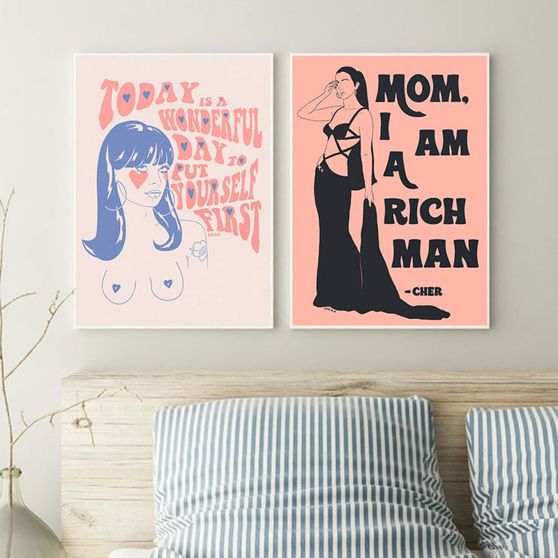 Vintage Style Female Love Prints