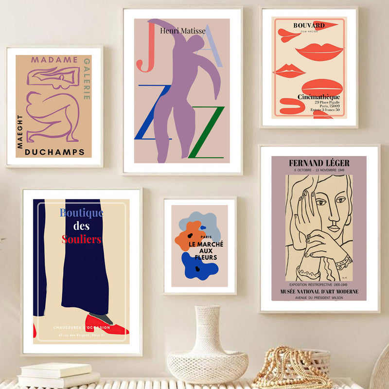 Muted Color Retro French Canvas Prints (+ more styles)
