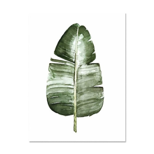 Tropical Style Green Plant Print - 4
